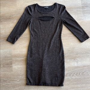 Express Black Glitter Dress